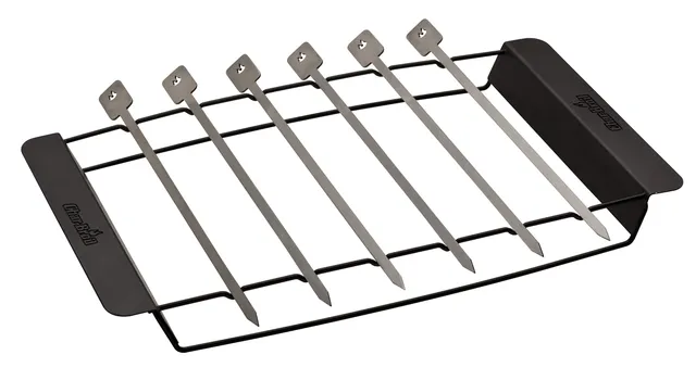 char-broil-140-587-set-spiedini-premium-6-pezzi-con-supporto-in-acciaio-inox image 1