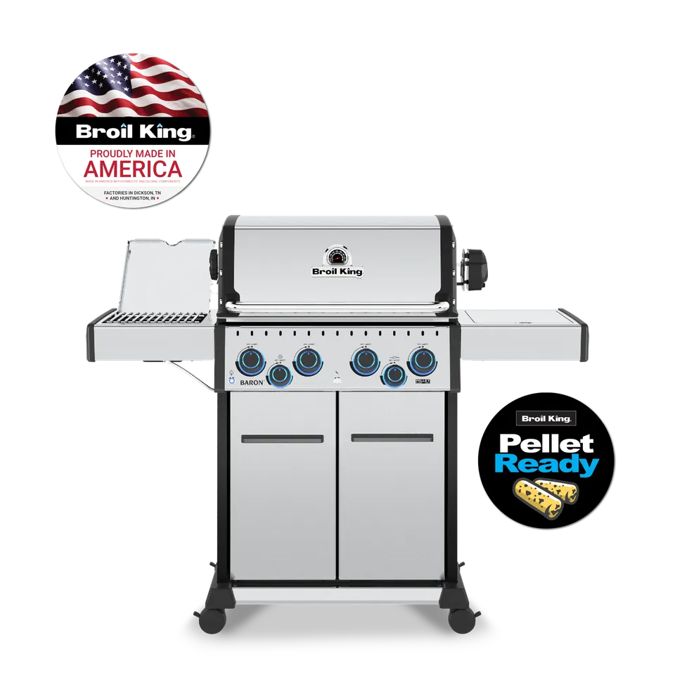 broil-king-baron-s-490-pro-infrared-barbecue-a-gas-in-acciaio-inox-4-bruciatori image 1