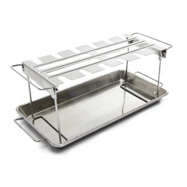 broil-king-wing-rack-pan-rack-pieghevole-e-teglia-in-acciaio-inox-per-ali-di-pol image 1