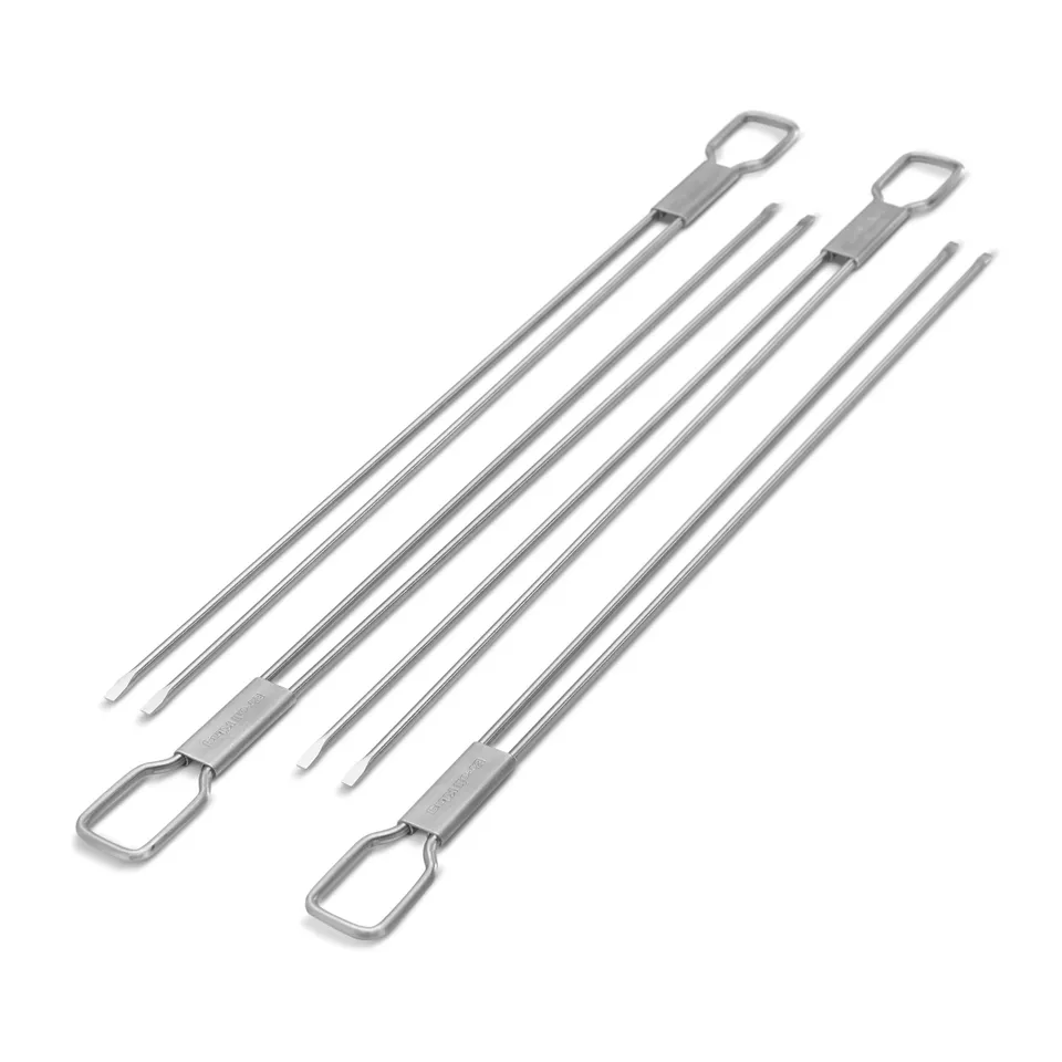 broil-king-dual-prong-skewers-set-di-4-spiedini-a-doppia-punta-in-acciaio-inossi image 1