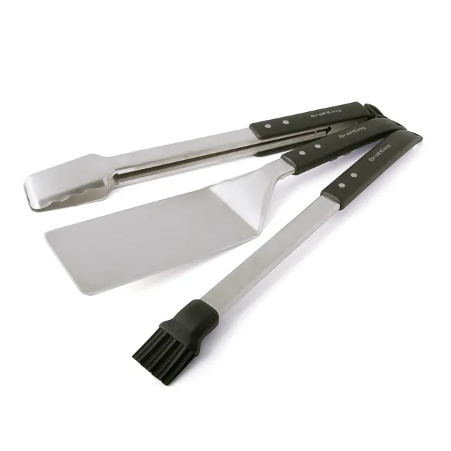 broil-king-imperial-tool-set-3-piece-set-utensili-barbecue-con-paletta-super-fli image 1