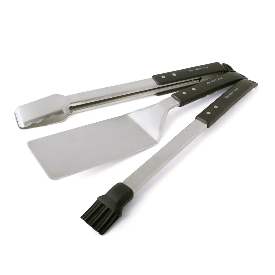 broil-king-imperial-tool-set-3-piece-set-utensili-barbecue-con-paletta-super-fli image 1