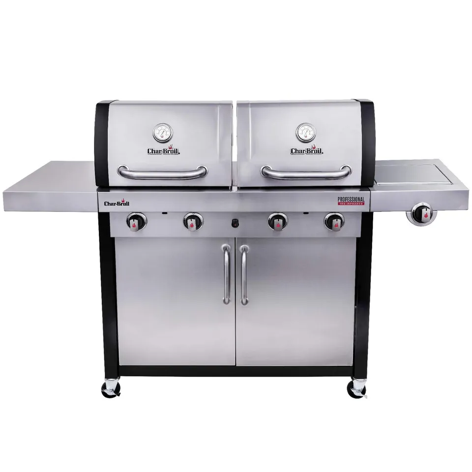 char-broil-professional-4600-s-barbecue-a-gas-4-fuochi-con-doppia-camera-di-cott image 1