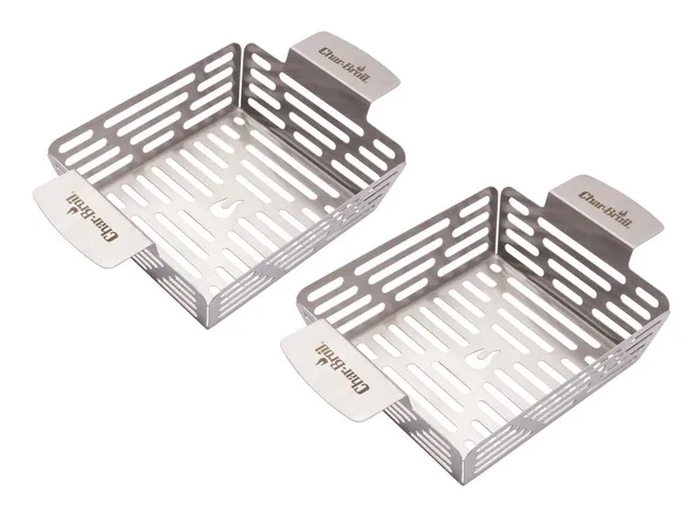 char-broil-140016-cestelli-sistema-accessorio-grill-2-pezzi-in-acciaio-inossidab image 1