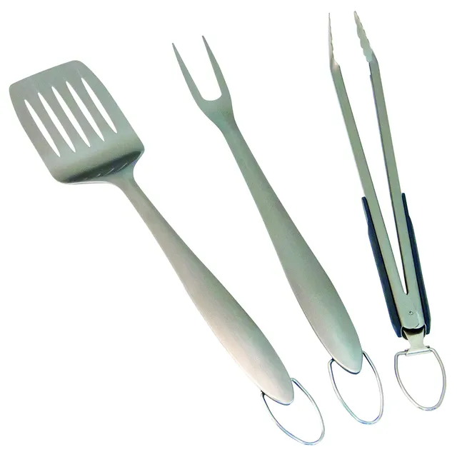 char-broil-grillbesteck-inox-3-pezzi-set-con-paletta-forchettone-e-pinze-in-acci image 1