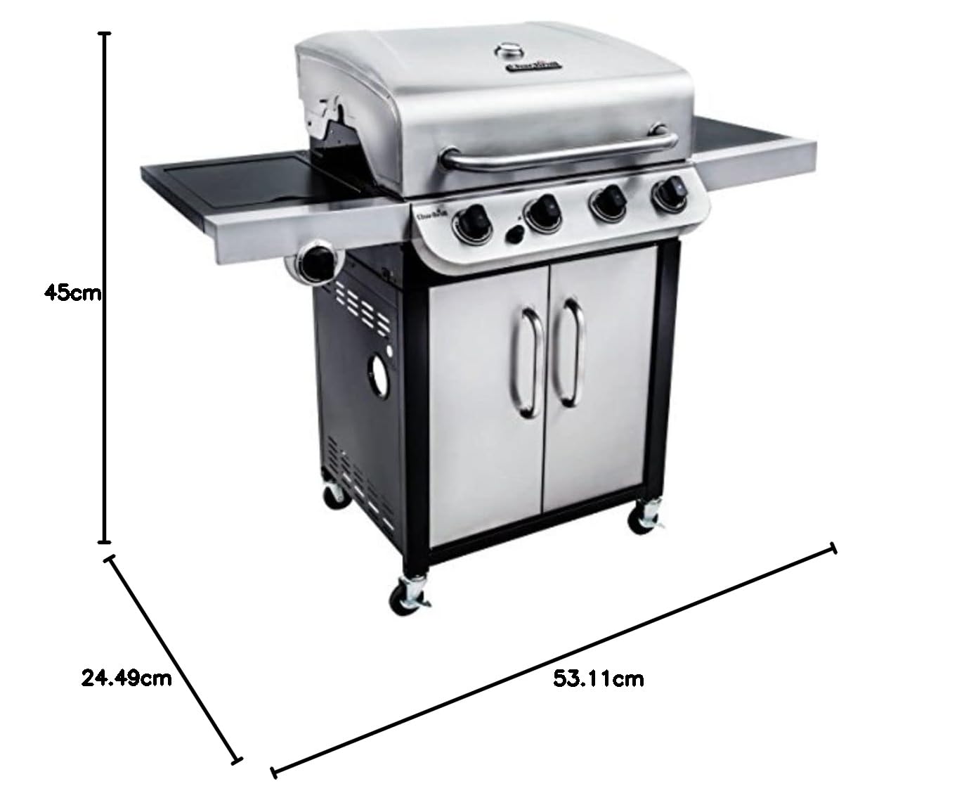 char-broil-new-convective-series-440s-barbecue-a-gas-4-fuochi-con-fuoco-laterale image 3