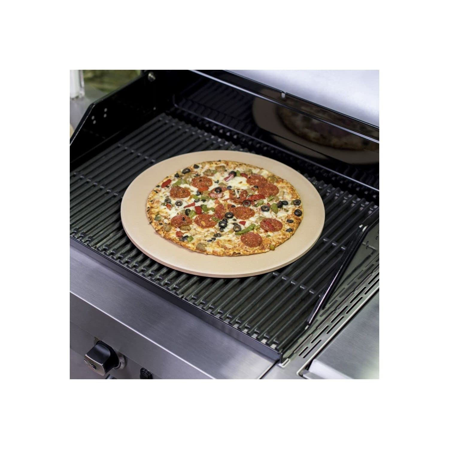 char-broil-140-513-set-pietra-per-pizza-con-paletta-in-legno-ceramica-da-forno-3 image 3