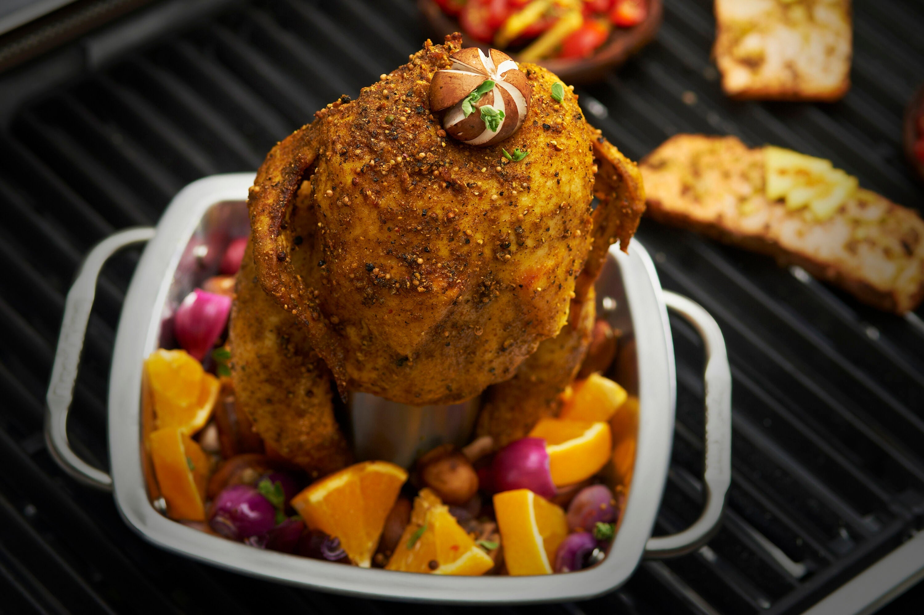 broil-king-imperial-chicken-roaster-with-pan-supporto-pollo-alla-birra-100-accia image 2