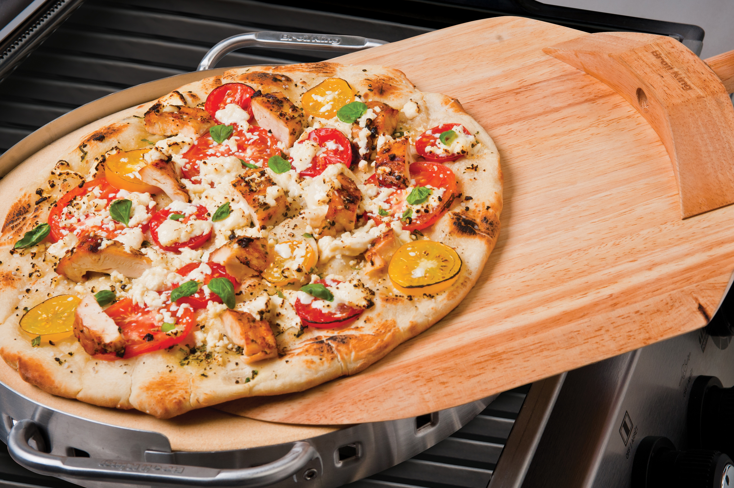 broil-king-pizza-stone-grill-set-set-pizza-con-pietra-refrattaria-13-supporto-in image 3