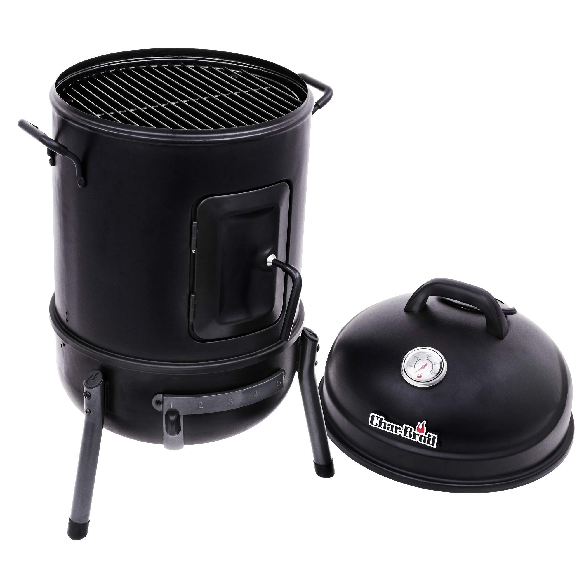 char-broil-140871-bullet-smoker-affumicatore-verticale-a-carbonella-nero-griglia image 6