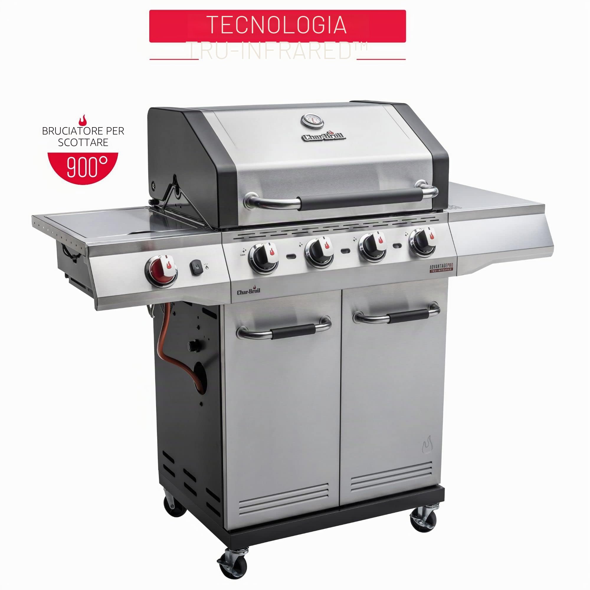 char-broil-advantage-pro-s-4-barbecue-a-gas-4-fuochi-in-acciaio-inox-con-tru-inf image 2