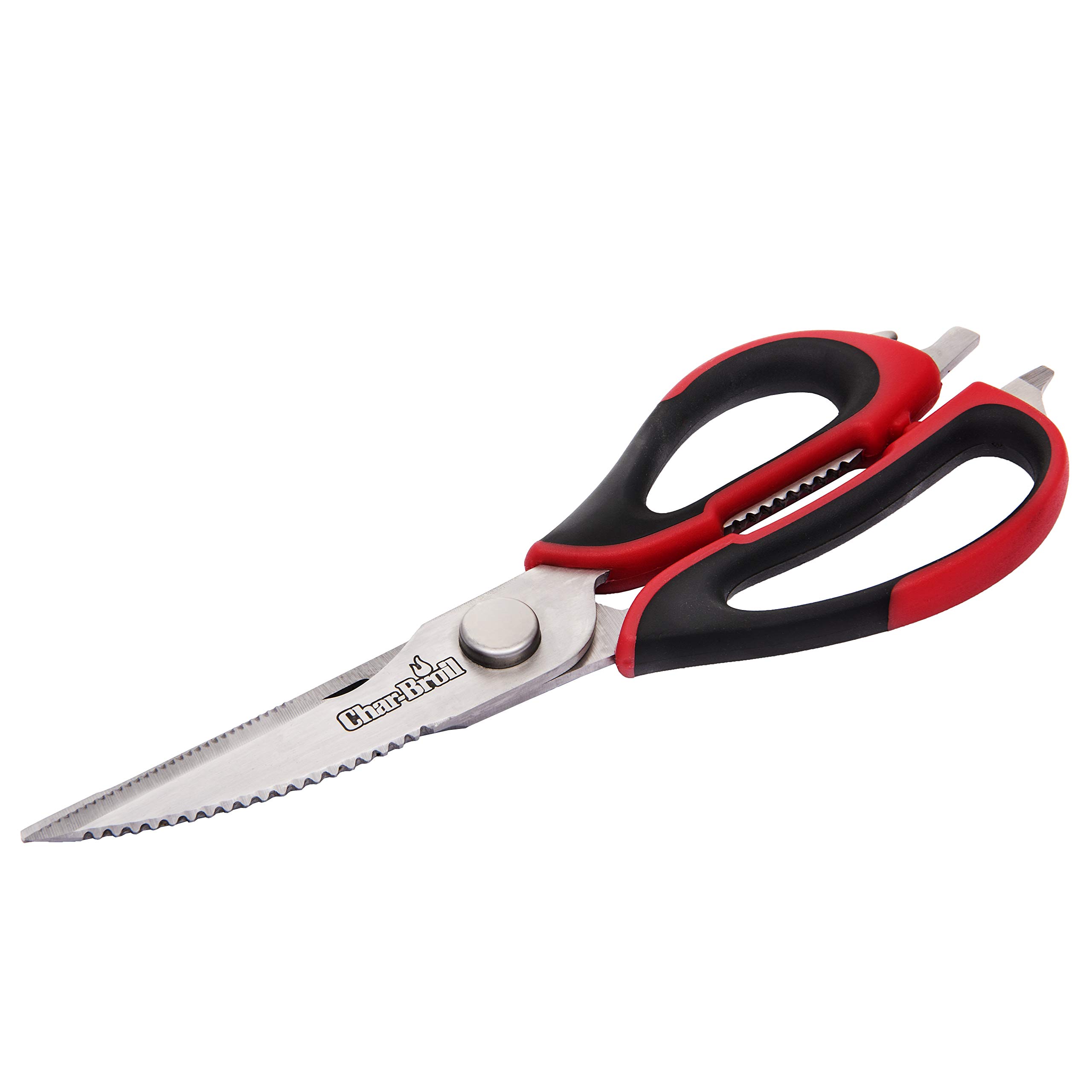 char-broil-140-024-forbici-per-carne-multiuso-con-lame-divisibili-nero-rosso image 1