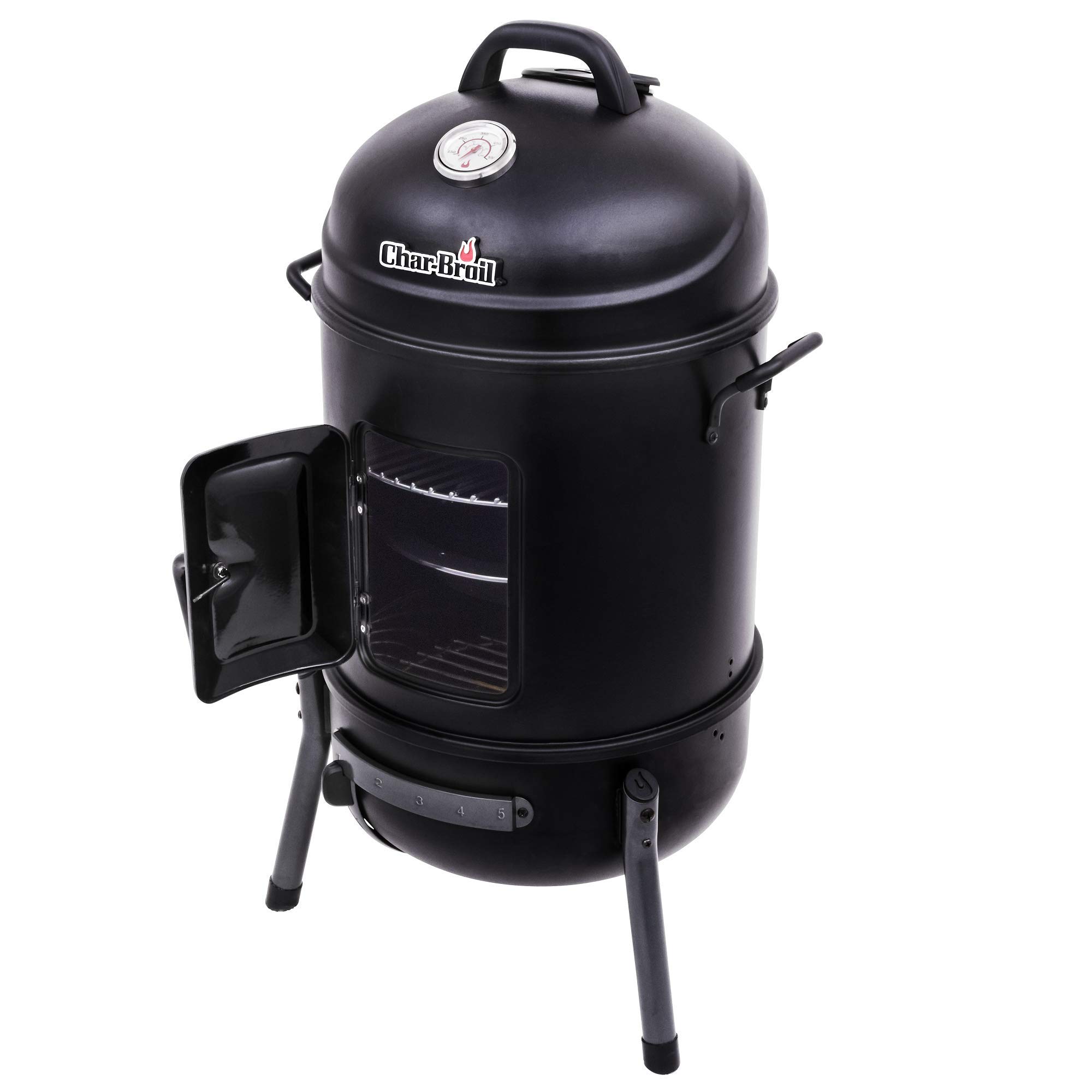 char-broil-140871-bullet-smoker-affumicatore-verticale-a-carbonella-nero-griglia image 4