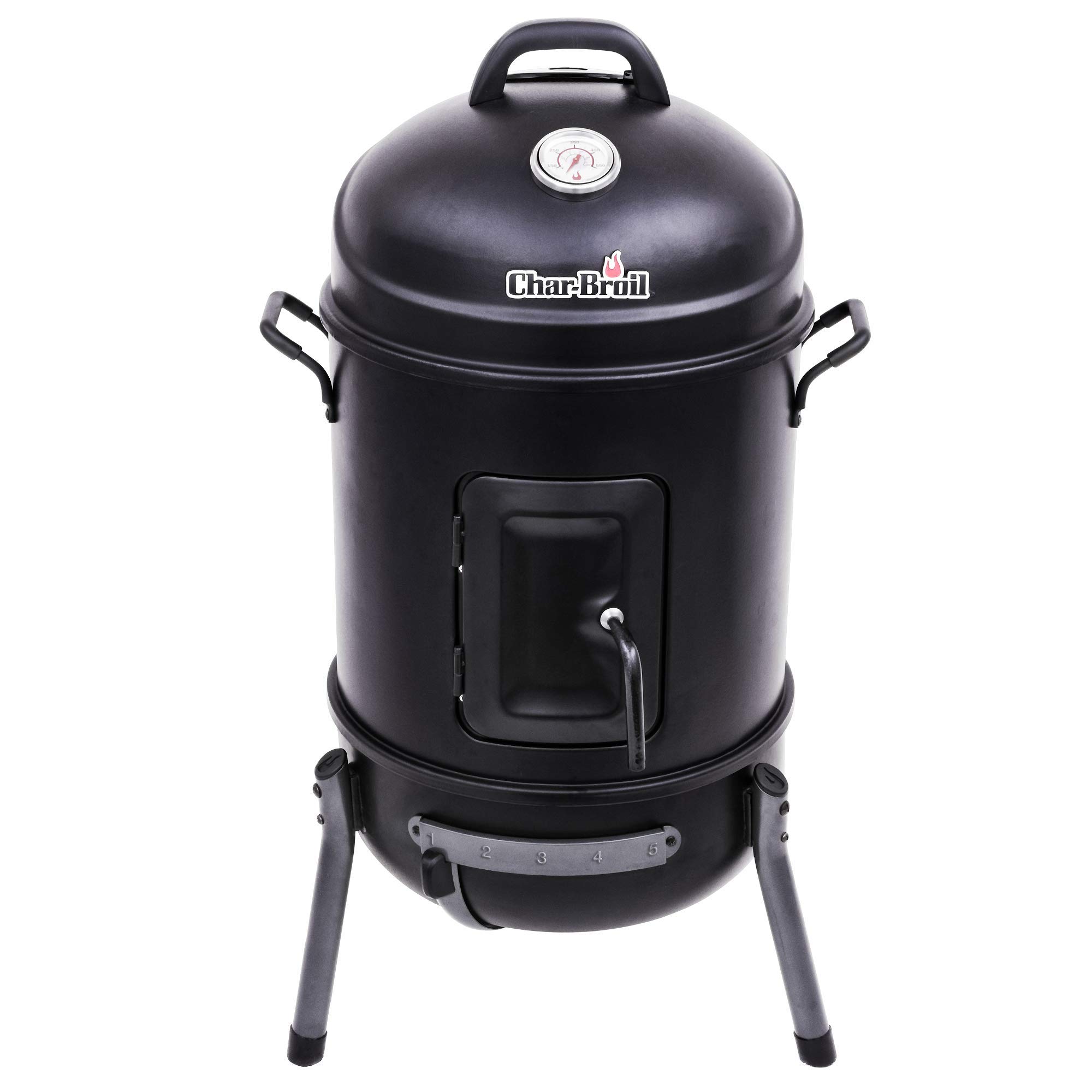char-broil-140871-bullet-smoker-affumicatore-verticale-a-carbonella-nero-griglia image 1