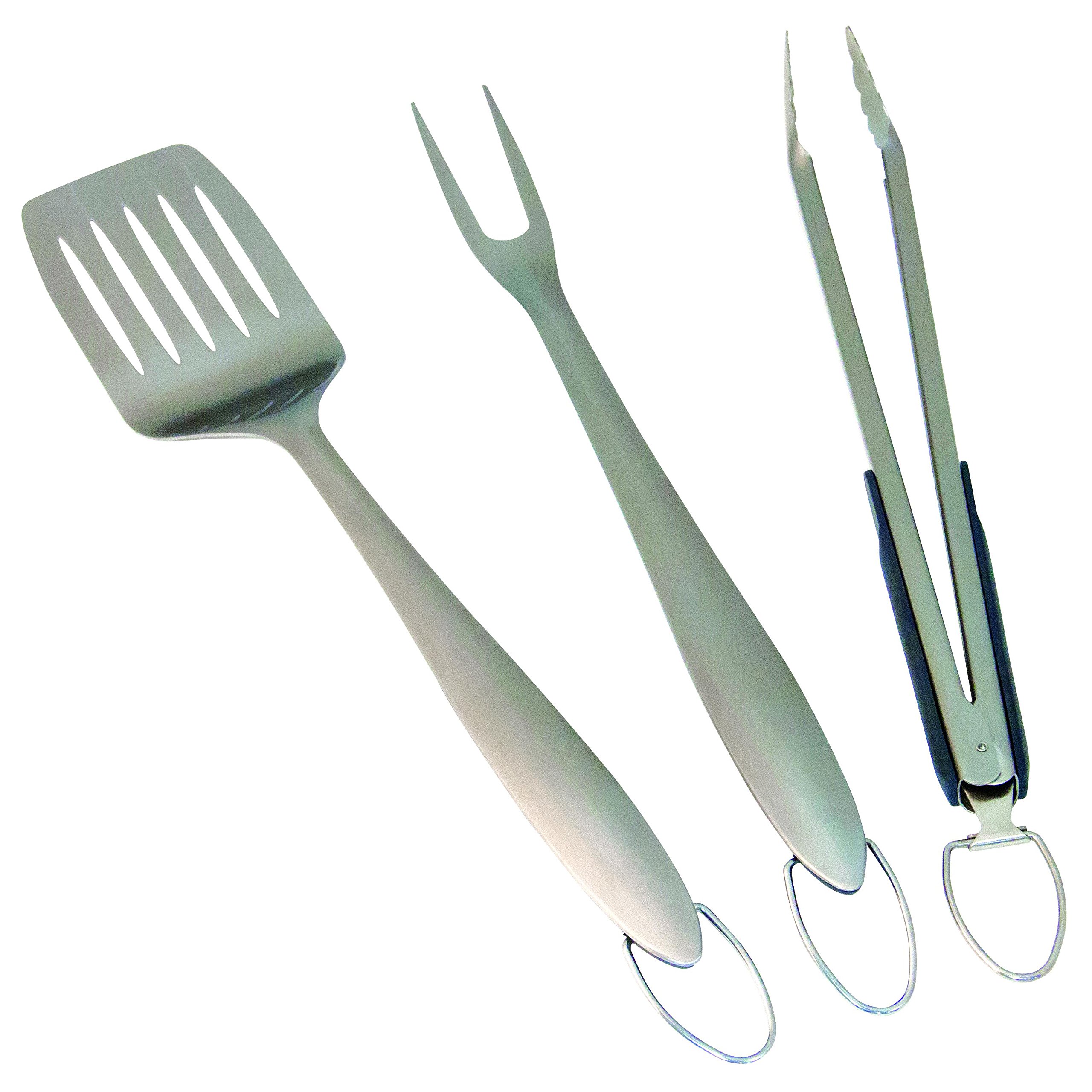 char-broil-grillbesteck-inox-3-pezzi-set-con-paletta-forchettone-e-pinze-in-acci image 1
