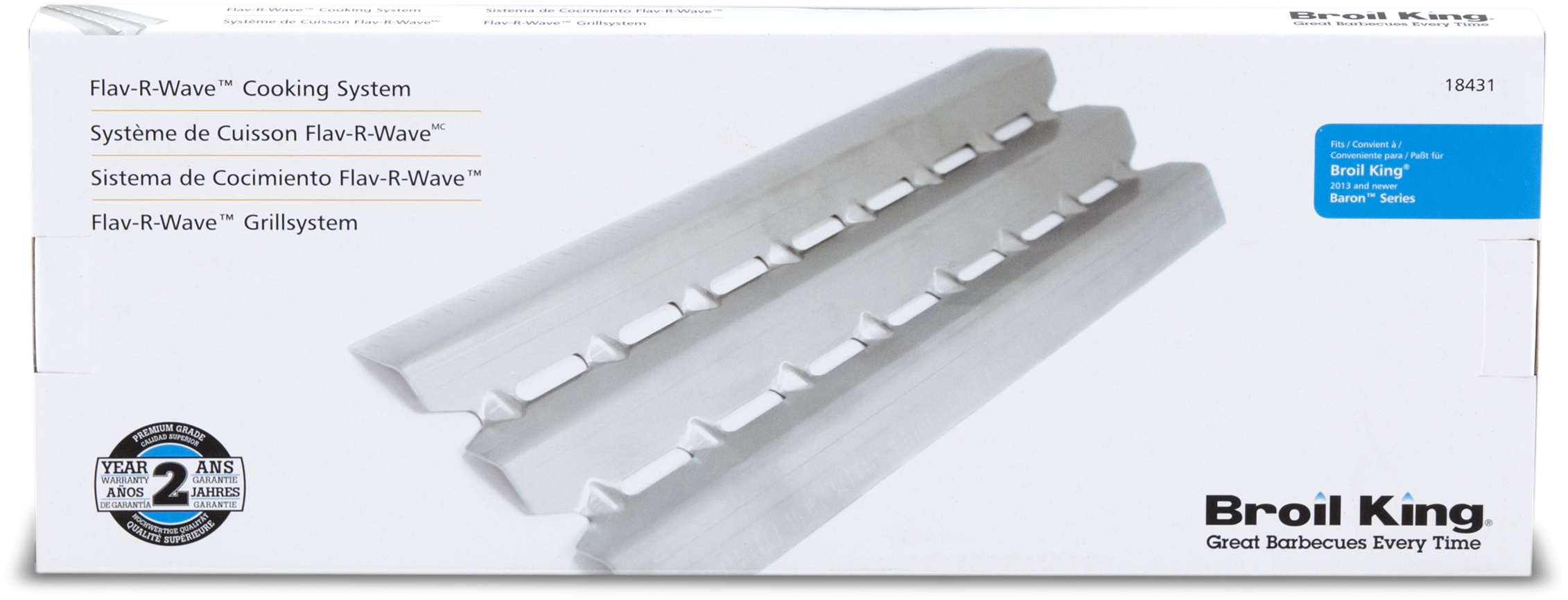 broil-king-flav-r-wave-per-serie-crown-e-baron-piastra-di-vaporizzazione-in-acci image 2