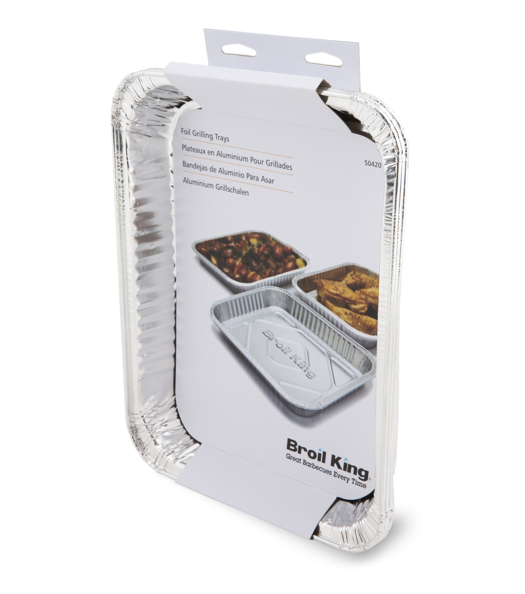 broil-king-foil-roasting-pan-3-pezzi-vaschette-in-alluminio-26-x-32-4-cm-per-dri image 2