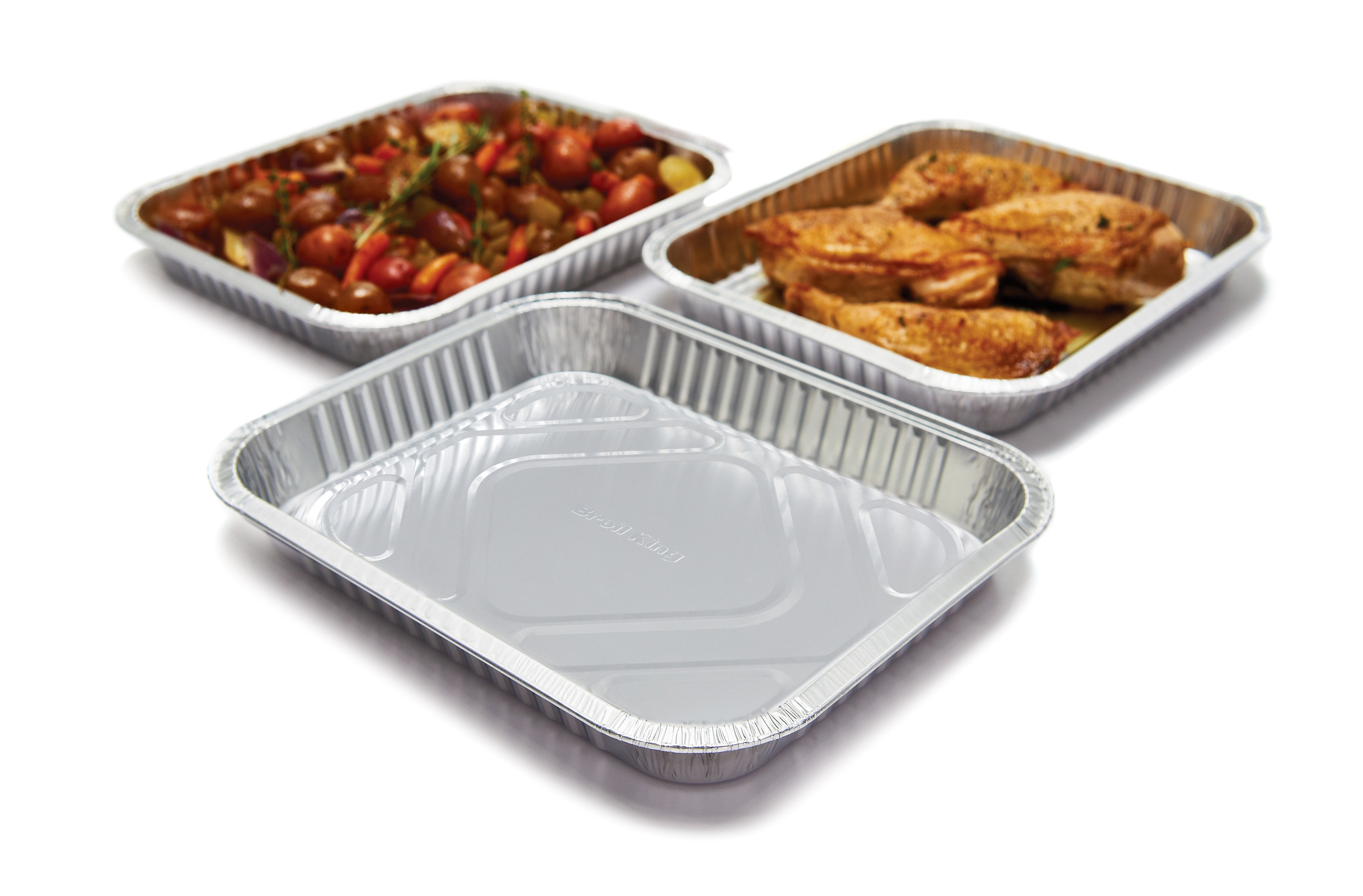 broil-king-foil-roasting-pan-3-pezzi-vaschette-in-alluminio-26-x-32-4-cm-per-dri image 4