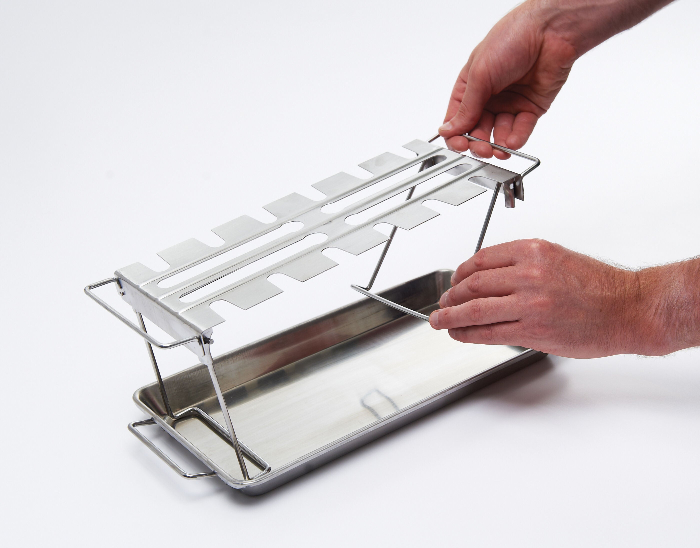 broil-king-wing-rack-pan-rack-pieghevole-e-teglia-in-acciaio-inox-per-ali-di-pol image 4