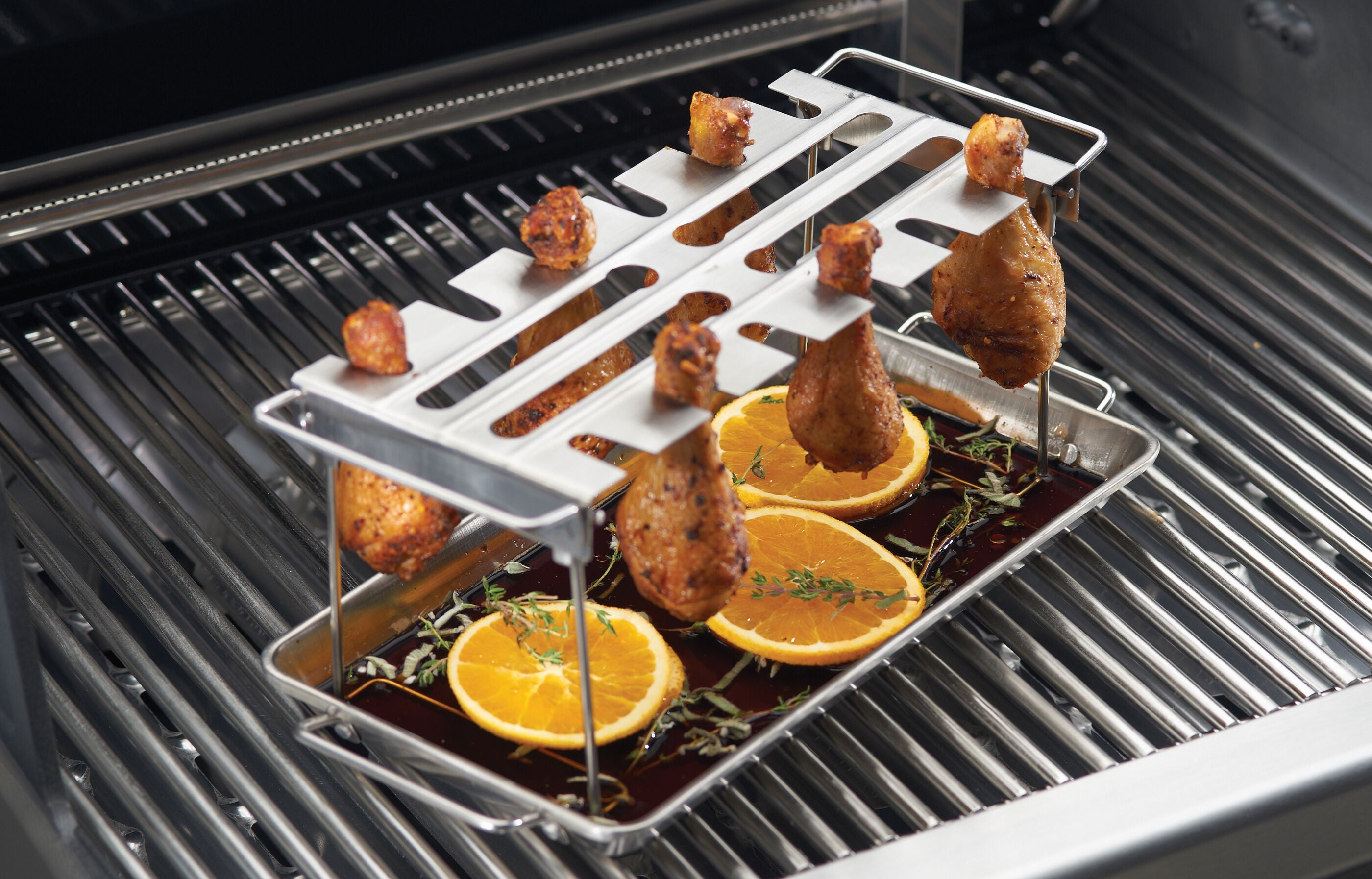 broil-king-wing-rack-pan-rack-pieghevole-e-teglia-in-acciaio-inox-per-ali-di-pol image 6