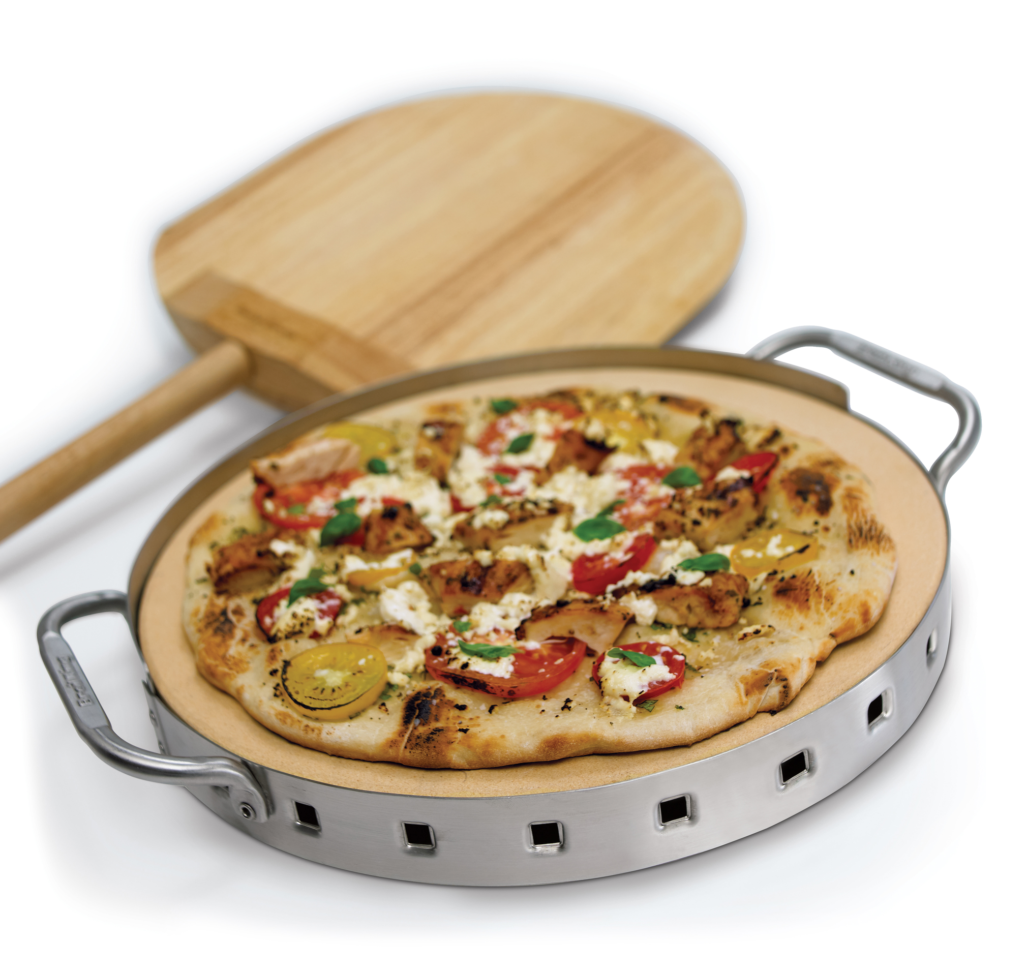 broil-king-pizza-stone-grill-set-set-pizza-con-pietra-refrattaria-13-supporto-in image 2