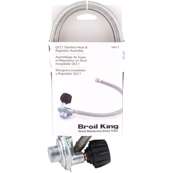 broil-king-braided-stainless-qcc1-hose-and-regulator-tubo-flessibile-intrecciato image 2